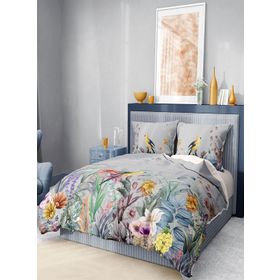 Monohome Premium Luxury 3D Pamuk Saten Flowers Forest Çift Kişilik Nevresim Takımı
