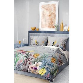 Monohome Premium Luxury 3D Pamuk Saten Flowers Forest Çift Kişilik Nevresim Takımı