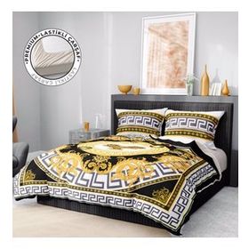Monohome Premium Luxury 3D Pamuk Saten Yellow Brand Çift Kişilik Nevresim Takımı