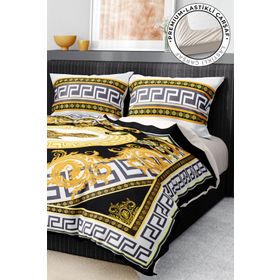 Monohome Premium Luxury 3D Pamuk Saten Yellow Brand Çift Kişilik Nevresim Takımı