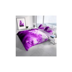 Monohome Purp 3D Renkli Çift Kişilik 200x220 cm Nevresim Takımı