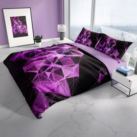 Monohome Purple Diamonds 3D Renkli Çift Kişilik 200x220 cm Nevresim Takımı