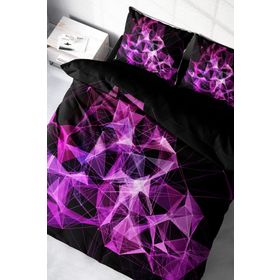Monohome Purple Diamonds 3D Renkli Çift Kişilik 200x220 cm Nevresim Takımı