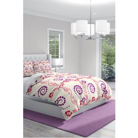 Monohome Purple Hypnosis Klasik Renkli Çift Kişilik 200x220 cm Nevresim Takımı