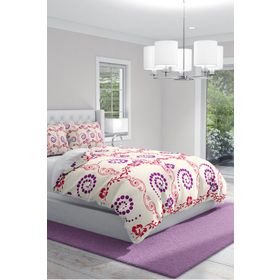 Monohome Purple Hypnosis Klasik Renkli Çift Kişilik 200x220 cm Nevresim Takımı