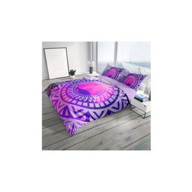Monohome Purple Ring 3D Pamuk Saten Çift Kişilik 200x220 cm Nevresim Takımı