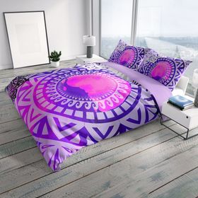 Monohome Purple Ring 3D Pamuk Saten Çift Kişilik 200x220 cm Nevresim Takımı