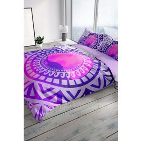 Monohome Purple Ring 3D Pamuk Saten Çift Kişilik 200x220 cm Nevresim Takımı