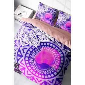 Monohome Purple Ring 3D Pamuk Saten Çift Kişilik 200x220 cm Nevresim Takımı