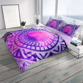 Monohome Purple Ring 3D Renkli Çift Kişilik 200x220 cm Nevresim Takımı