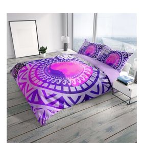 Monohome Purple Ring 3D Renkli Çift Kişilik 200x220 cm Nevresim Takımı