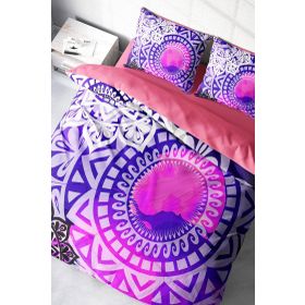 Monohome Purple Ring 3D Renkli Çift Kişilik 200x220 cm Nevresim Takımı