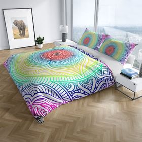 Monohome Rainbow 3D Pamuk Saten Çift Kişilik 200x220 cm Nevresim Takımı