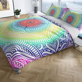 Monohome Rainbow 3D Pamuk Saten Çift Kişilik 200x220 cm Nevresim Takımı