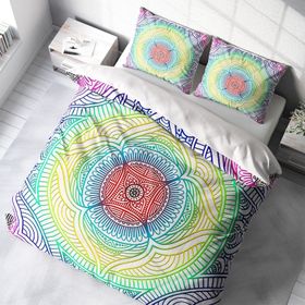 Monohome Rainbow 3D Pamuk Saten Çift Kişilik 200x220 cm Nevresim Takımı