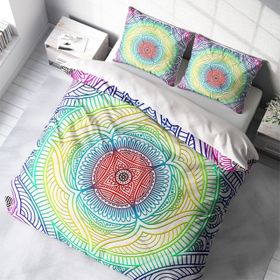 Monohome Rainbow 3D Pamuk Saten Çift Kişilik 200x220 cm Nevresim Takımı