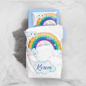 Monohome Rainbow Boys 3D Pamuk Saten Bebek Nevresim Takımı Seti