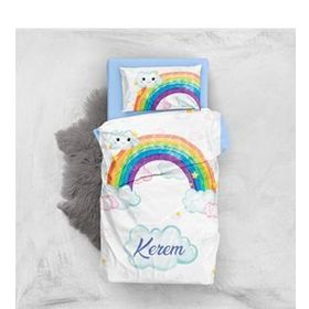 Monohome Rainbow Boys 3D Pamuk Saten Bebek Nevresim Takımı Seti