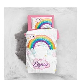Monohome Rainbow Girls 3D Pamuk Saten Bebek Nevresim Takım