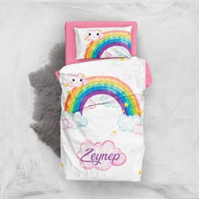 Monohome Rainbow Girls 3D Pamuk Saten Bebek Nevresim Takım