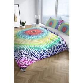Monohome Rainbow Modern Renkli Çift Kişilik 200x220 cm Nevresim Takımı