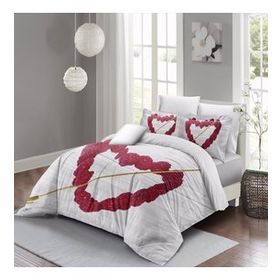 Monohome Raspberry Heart 3d Saten Pamuk Çift Kişilik Nevresim Takımı