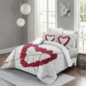 Monohome Raspberry Heart 3d Saten Pamuk Çift Kişilik Nevresim Takımı