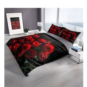Monohome Red Black Roses 3D Çift Kişilik Nevresim Takımı