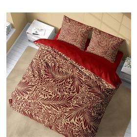 Monohome Red Leaf 3D Pamuk Saten Renkli Çift Kişilik 200x220 cm Nevresim Takımı