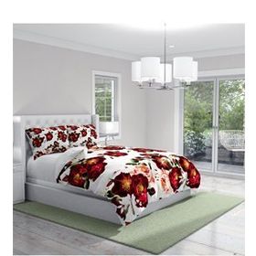 Monohome Red Rose 3D Dijital Baskılı Çift Kişilik Nevresim Takımı