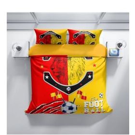Monohome Red & Yellow 3D Renkli Çift Kişilik 200x220 cm Nevresim Takımı