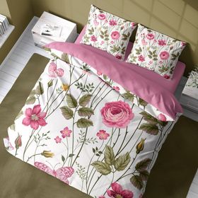 Monohome Relax Flower 3D Pamuk Saten Renkli Çift Kişilik 200x220 cm Nevresim Takımı