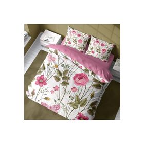 Monohome Relax Flower 3D Pamuk Saten Renkli Çift Kişilik 200x220 cm Nevresim Takımı