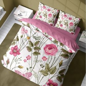 Monohome Relax Flower 3D Pamuk Saten Renkli Çift Kişilik 200x220 cm Nevresim Takımı