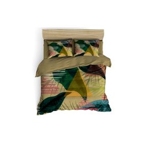 Monohome Relaxing Leaves Naturel Renkli Çift Kişilik 200x220 cm Nevresim Takımı