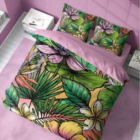 Monohome Renkli Orman 3D Pamuk Saten Çift Kişilik 200x220 cm Nevresim Takımı