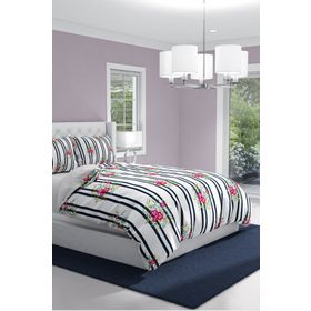 Monohome Ribbon Flowers Naturel Renkli Çift Kişilik 200x220 cm Nevresim Takımı
