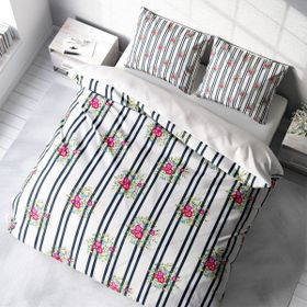Monohome Ribbon Flowers Naturel Renkli Çift Kişilik 200x220 cm Nevresim Takımı