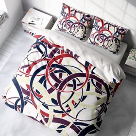 Monohome Rings 3D Pamuk Saten Çift Kişilik 200x220 cm Nevresim Takımı