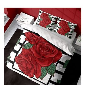 Monohome Rose Box 3D Pamuk Saten Çift Kişilik 200x220 cm Nevresim Takımı