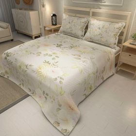 Monohome Rose Bundle Jakar Dokuma Pamuklu 3D Dijital Baskı Pike Takım