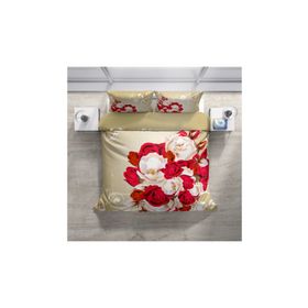 Monohome Rose CREAM-1007 Naturel Renkli Çift Kişilik 200x220 cm Nevresim Takımı