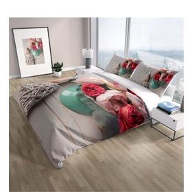 Monohome Rose Love 3D Saten Çift Kişilik Nevresim Takımı