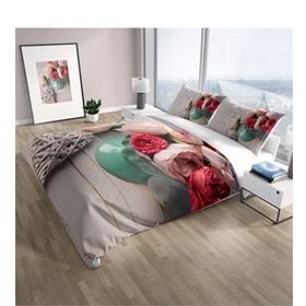 Monohome Rose Love 3D Saten Çift Kişilik Nevresim Takımı