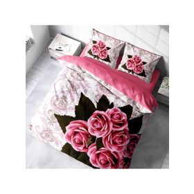 Monohome Rose1008 3D Pamuk Saten Çift Kişilik 200x220 cm Nevresim Takımı
