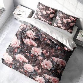 Monohome Roses Garden 3D Pamuk Saten Çift Kişilik Nevresim Takımı