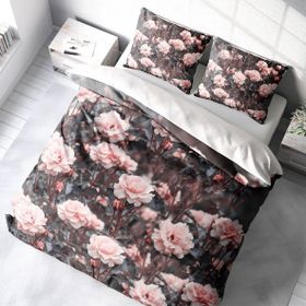 Monohome Roses Garden 3D Pamuk Saten Çift Kişilik Nevresim Takımı