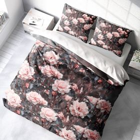 Monohome Roses Garden 3D Pamuk Saten Çift Kişilik Nevresim Takımı