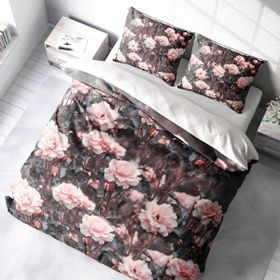 Monohome Roses Garden 3D Pamuk Saten Çift Kişilik Nevresim Takımı