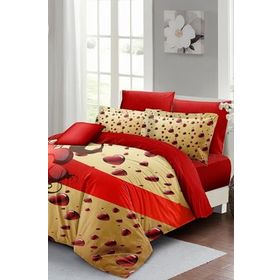 Monohome Sevgililer Günü %100 Pamuk Saten Gift Çift Kişilik Nevresim Takımı